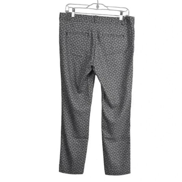 Banana Republic Sloan  Pants Pattern Gray Mid Rise Ankle Size 6 - Picture 6 of 13